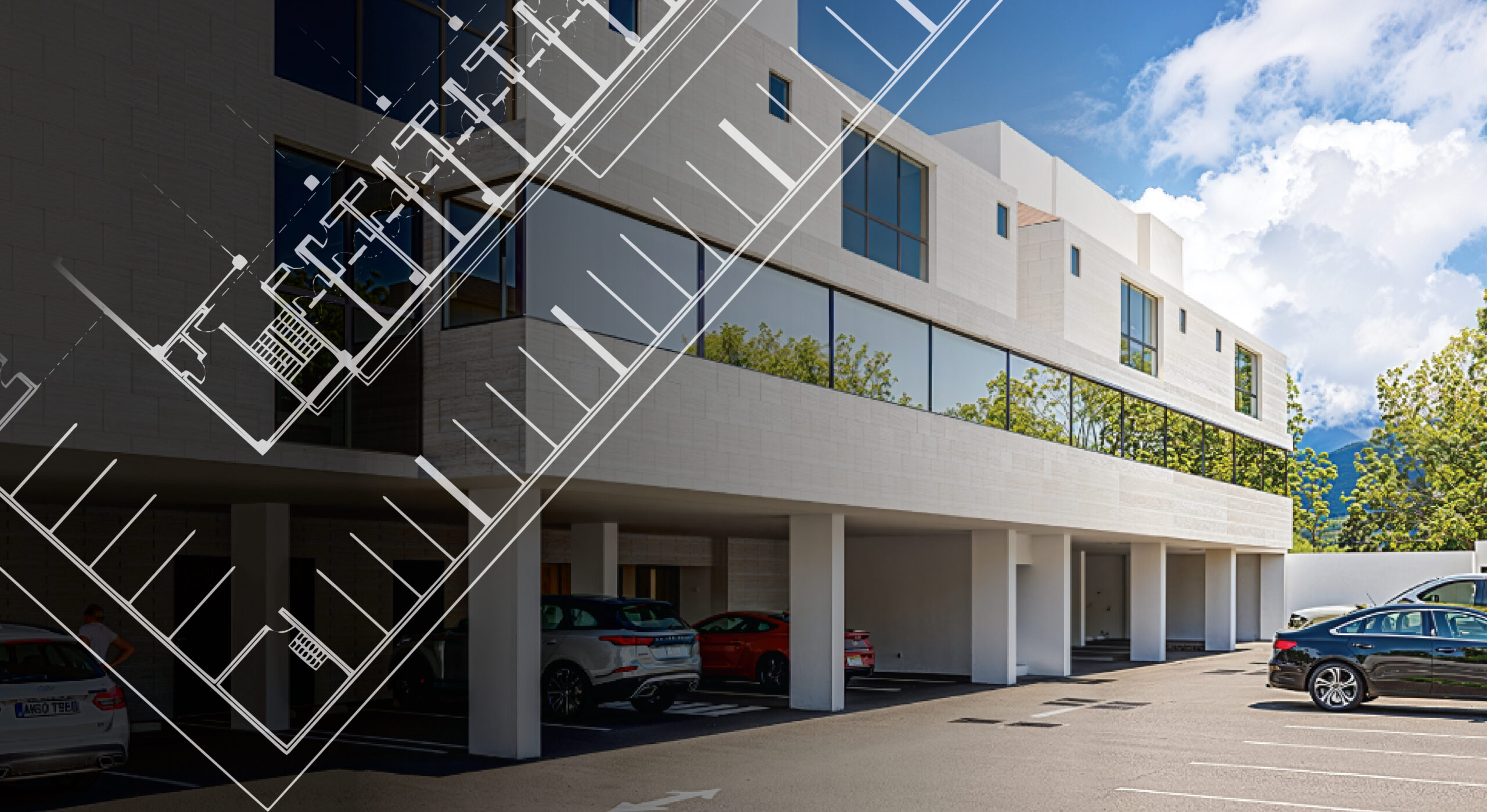 Plano arquitectónico de planta de un Town House en Garden One Lomas del Río